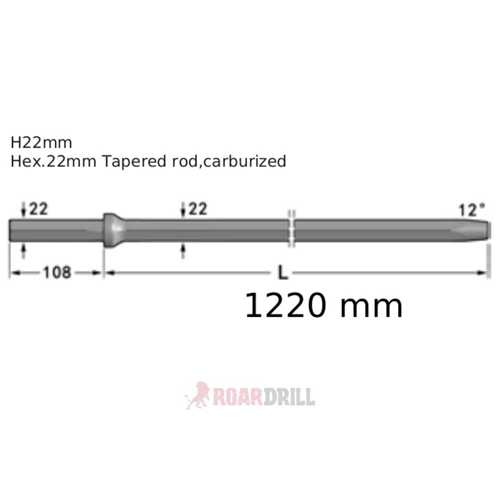 [12XX-21H22-12_108-1220-40-CL (HEX CONICA 1200)] ROD (BARRA) HEX 22 12º L: 1200 (22/108)