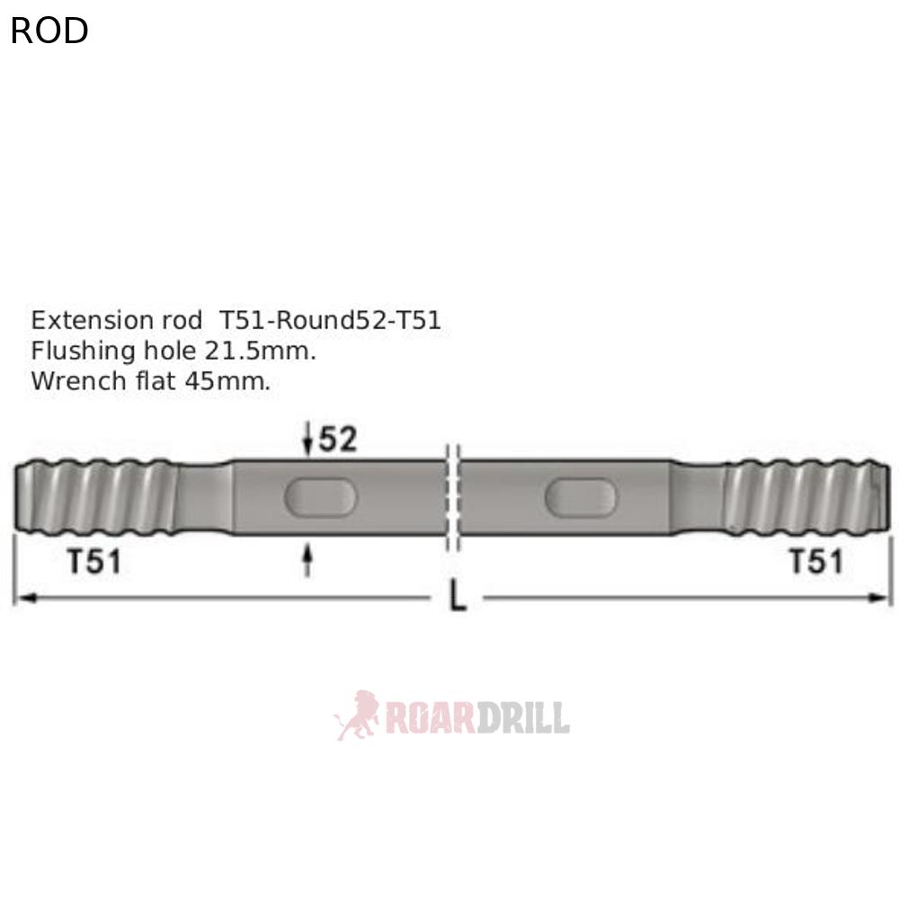 [1206-23R52-T51_72-3660-23-CL (T51-3660)] ROD (BARRA) T51/MM 3660 mm