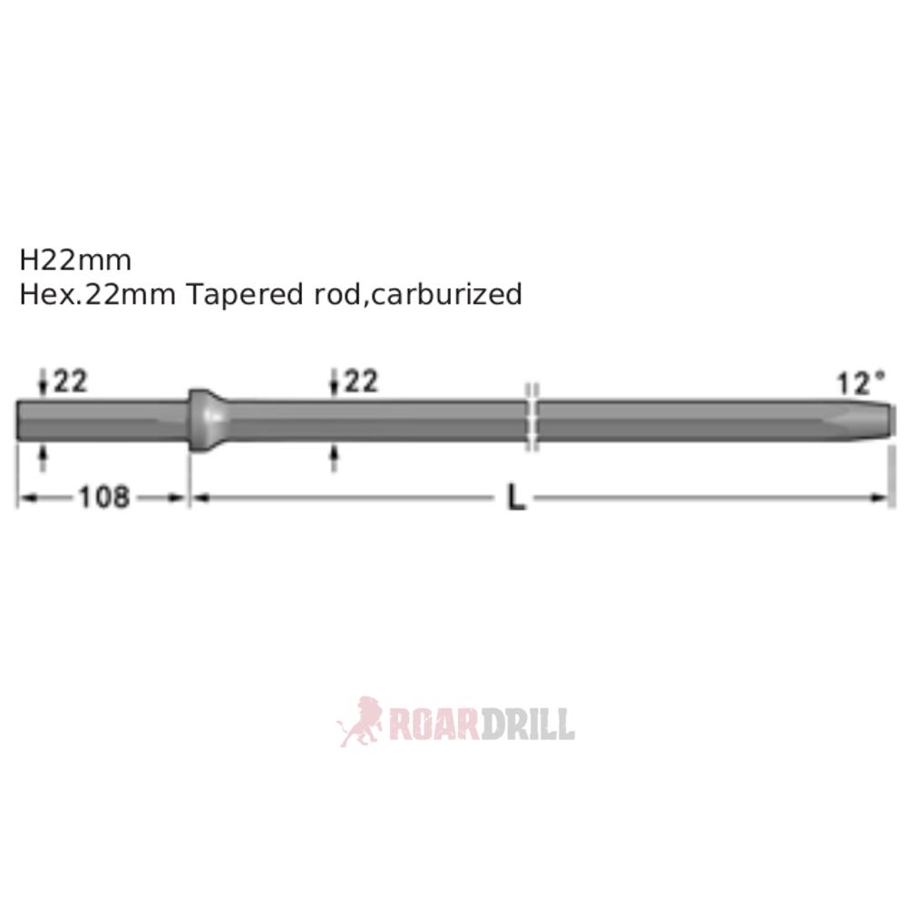 [1221-21H22-12_108-1700-40-CL (HEX CONICA 1700)] ROD (BARRA) HEX 22 12º L: 1700 (22/108)