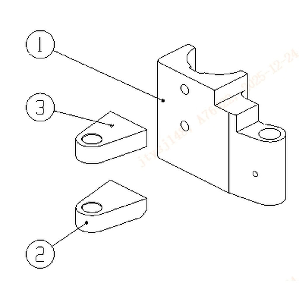 [5107-9002500142-3] 5107-9002500142-3 - Orejeta de cilindro (Oil cylinder ear plate) (Fig. 3)