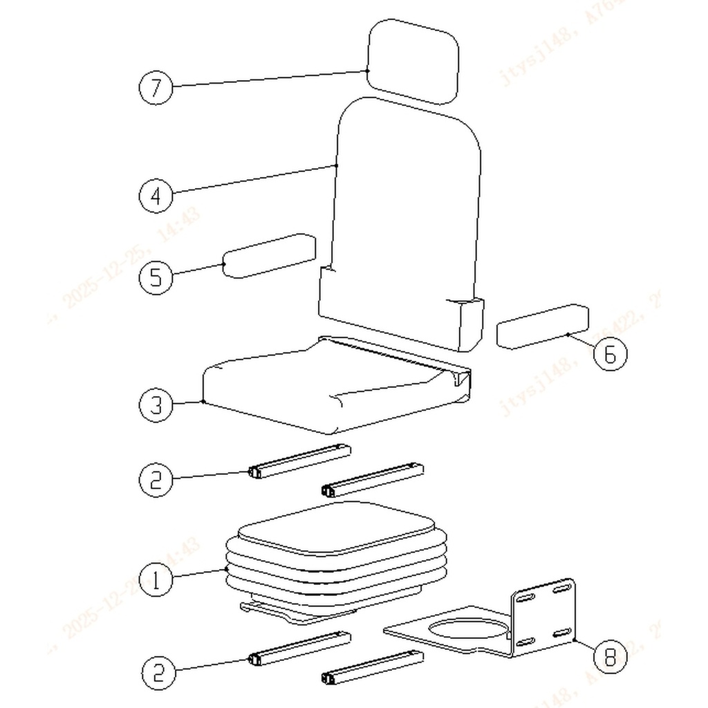 5109-7222700001-5 - Reposabrazos derechoright handrail (Fig. 5)
