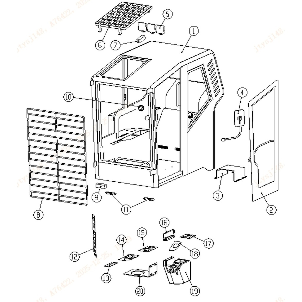 5109-9033700001-18 - Panel de desplazamiento (Walking panel) (Fig. 18)