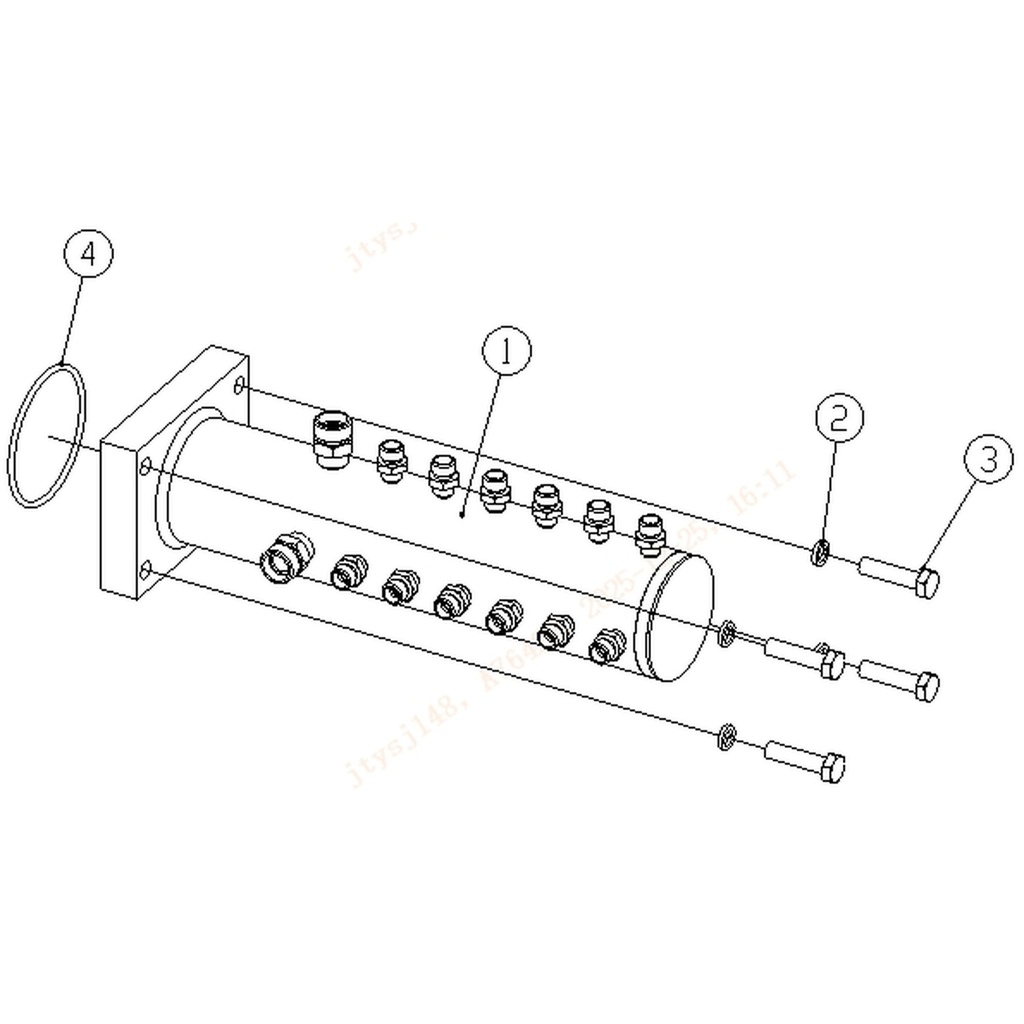 5110-9010100006 - Fuga de (Tubería de aceite Oil drain pipe) (Fig. 1)
