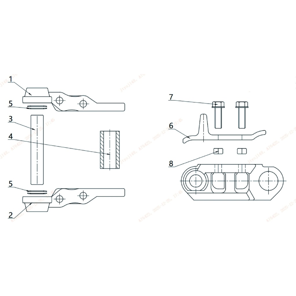 [5107-7106000001-8] 5107-7106000001-8 - Rright chain link (Fig. 8)