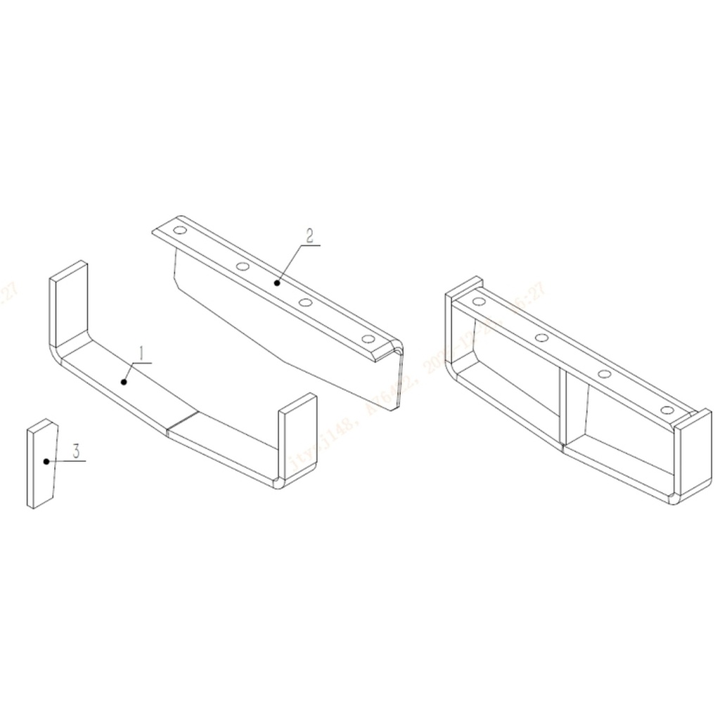 [5107-TR45.02.03-2] 5107-TR45.02.03-2 - Oruga L Track front guide mechanism (L-shaped plate) (Fig. 2)