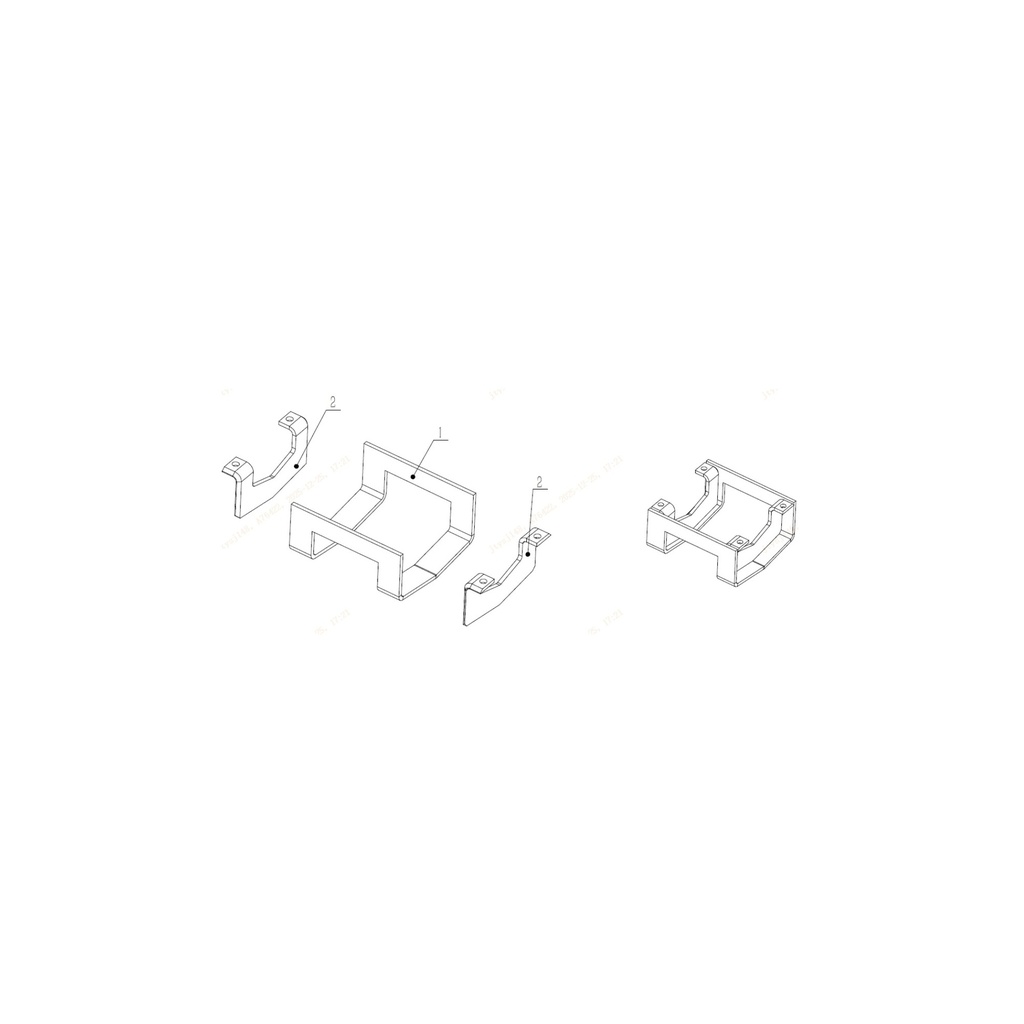 [5107-TR45.02.04-2] 5107-TR45.02.04-2 - Placa de unión del mecanismo guía de oruga (Track guide mechanism connecting plate) (Fig. 2)