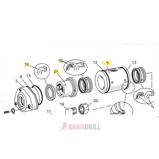[15412858 5] SEAL HOUSING ( HL710S HL 800) Fig 5